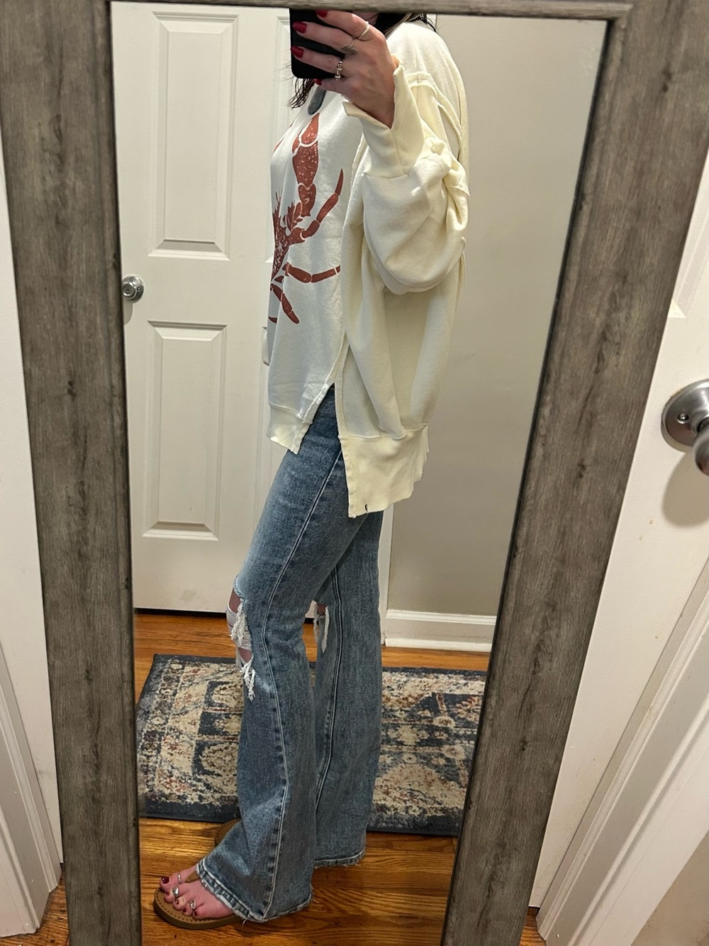 NWT We The Free Graphic Camden Pullover in Crab Print - Picture 10 of 16